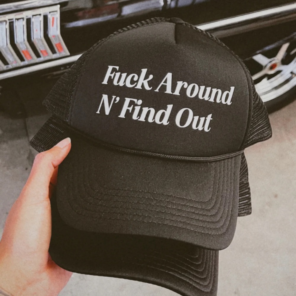 Rebel & Soul: Find Out Black Trucker Hat